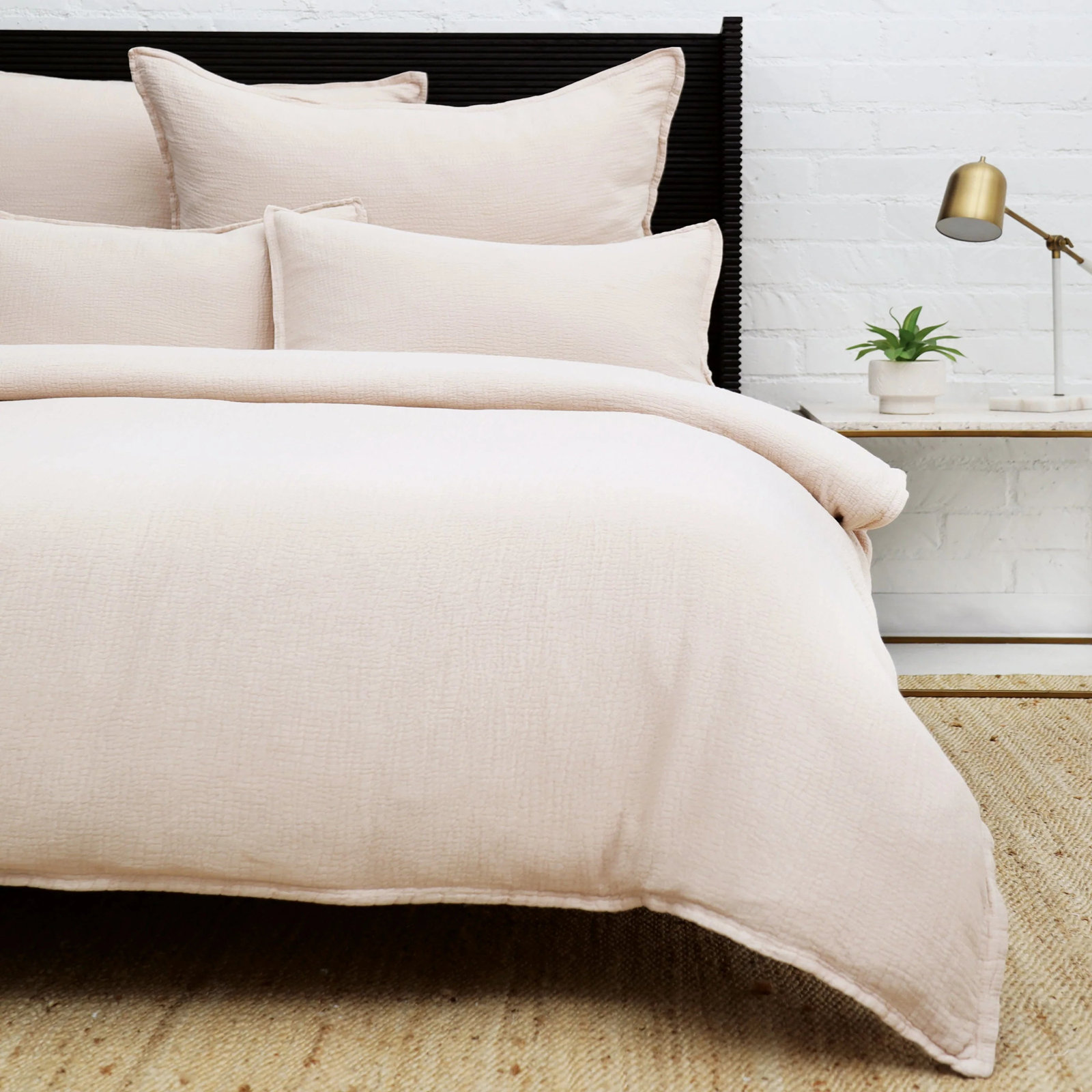 Waverly Cotton Duvet Cover Set, Blush, Twin Duvet Cover + 1 Standard Sham