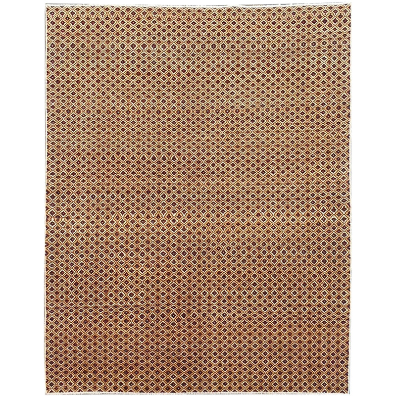 Geometric Hand Knotted 155cm X 193cm Area Rug