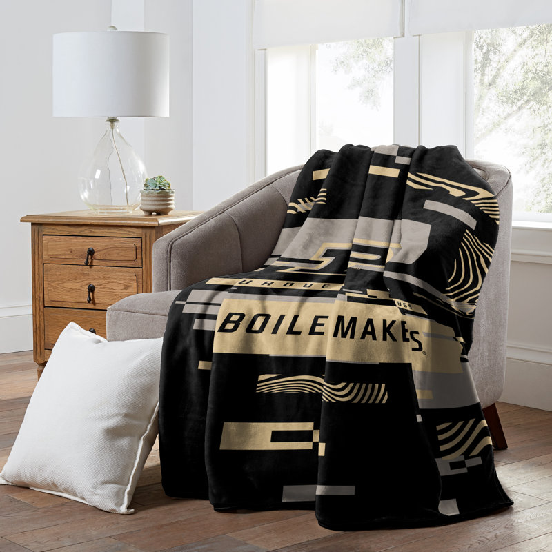 Throw Blanket, Black/Yellow, Purdue Boilermakers