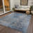 Machine Washable Indoor/Outdoor Xhevrie Denim Rug-2124608463