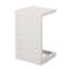 Table en forme de C Cape Coral Alu - blanc-1843316008