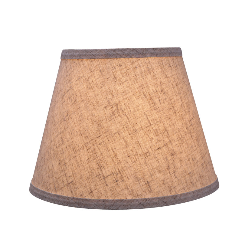 Abat-jour empire en lin 10 po, Beige, H 7,5 po x l 10 po x P 6 po