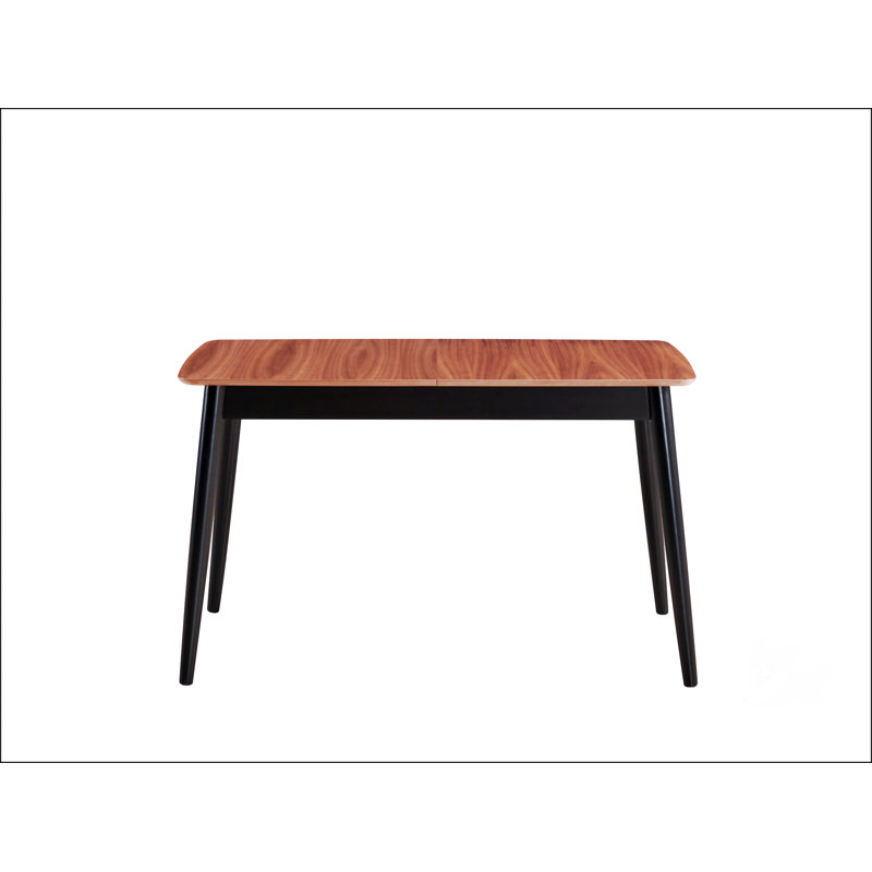 Table de salle à manger naturelle et noire