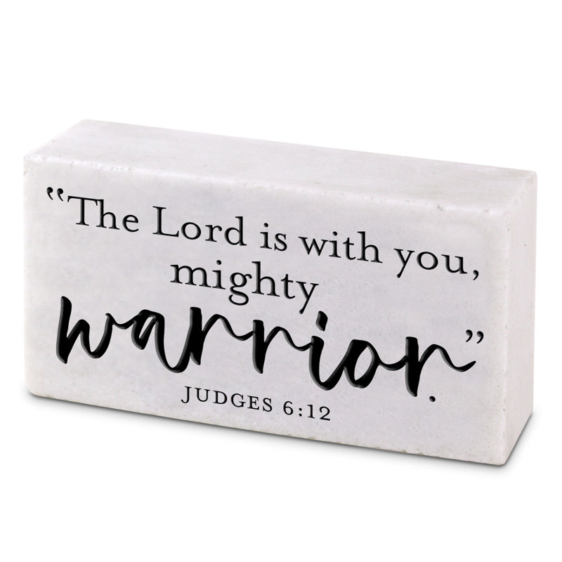 Plaque Block Cast Stone The Lord Warrior