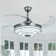 Jorcina 42" Colourful Bluetooth Crystal Ceiling Fan Light with Remote Control and Music Player