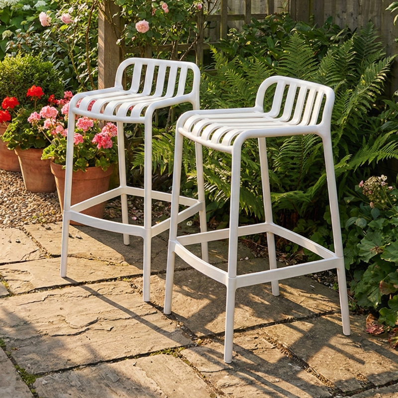Outdoor 77cm Bar Stool, White