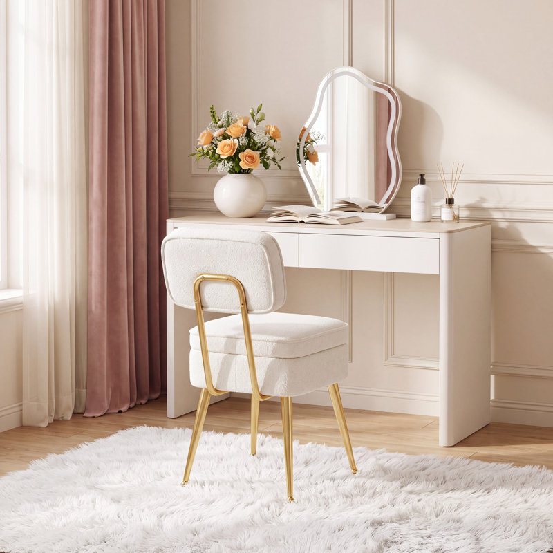 Tabouret de coiffeuse, beige, Beige
