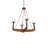 Witherspo 4 - Light Wood Dimmable Wagon Wheel Chandelier