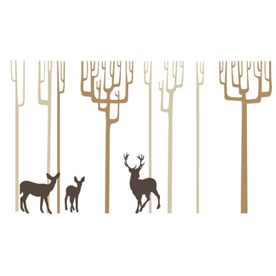 Décalcomanie murale arbres d’hiver