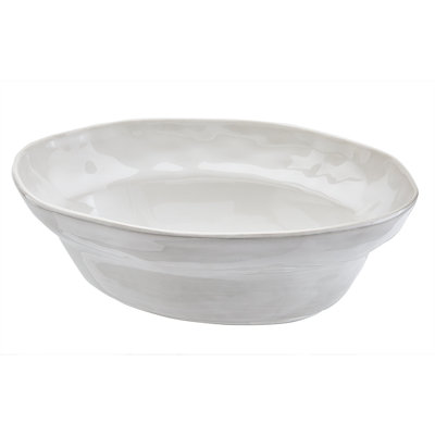 Azores Greige Shimmer Stoneware Serving Bowl