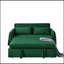 55" Modern Convertible Sofa Bed With 2 Detachable Arm Pockets, Velvet Loveseat Sofa With Pull Out Bed, 2 Pillows And Living Room Adjustable Backrest, Grid Design Armrests-515964908