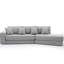 Lit rabattable avec confort supérieur, 3 sièges, velours d'agneau gris, mousse haute pour un style convertible de lit convertible, look élégant-479719344