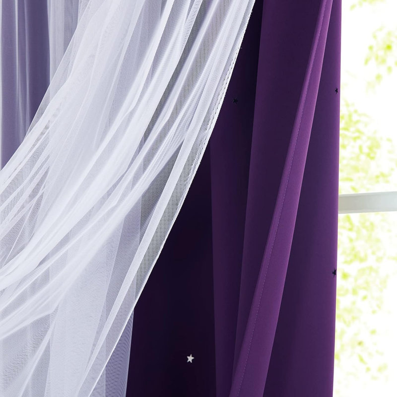 Blackout Curtain Pair, Purple