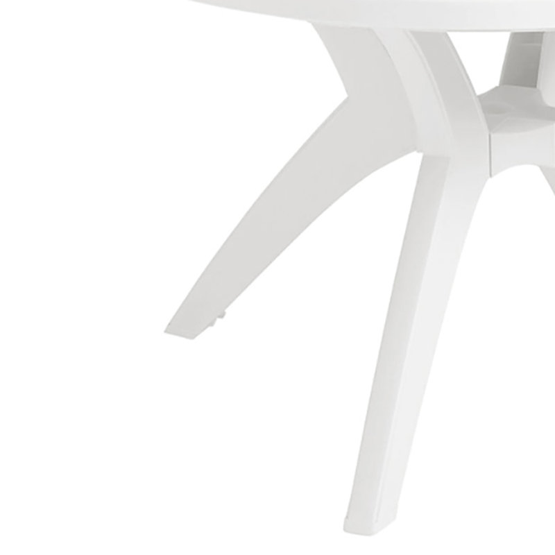 Grosfillex Ibiza Resin 46" Round Pedestal Table, White