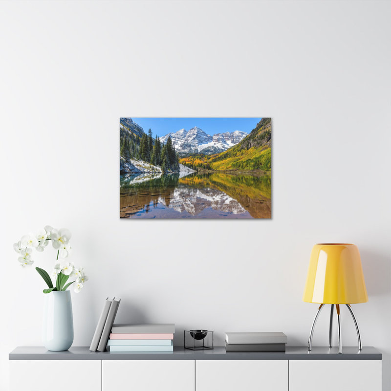 Forêt, forêt, montagnes, nature, photographie sur toile, art mural, H 18 po x l 24 po