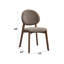 Ensemble de 2 chaises d'appoint en lin brun clair et finition noyer