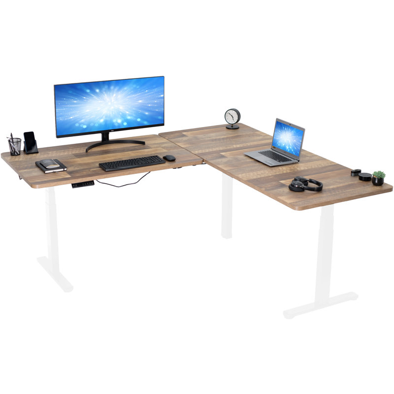Electric 77" X 71" Corner Desk, White