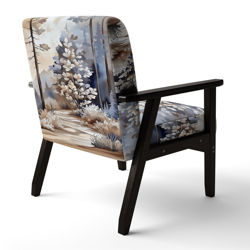 Chaise d'appoint Forest - Dreamy Spring, Black Square Arms
