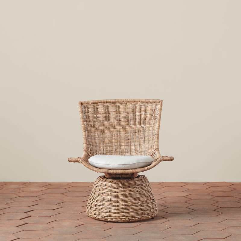 Healdsburg Boucle Swivel Chair, Linen