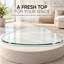 Plateau en verre seulement pour table basse triangulaire LeisureMod Imperial 52 po - Verre trempé de remplacement de 0,75 po d'épaisseur