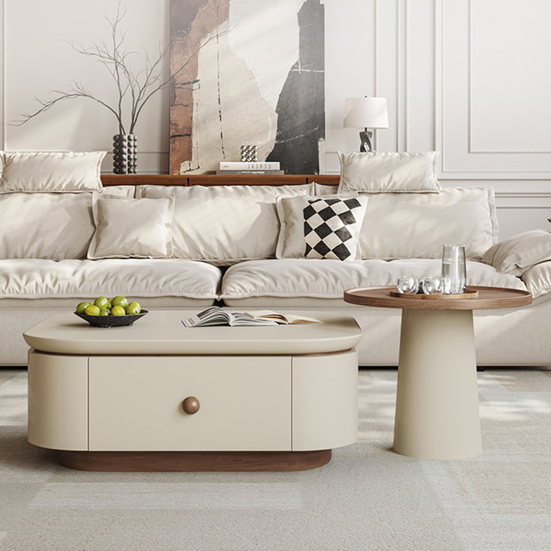 Creamy Modern Nested Coffee Tables