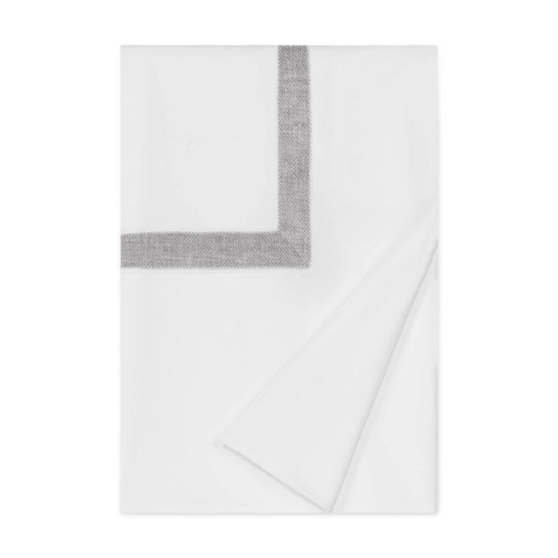 Yves Duvet Cover, Full Duvet Cover, White/Cool Gray SLD