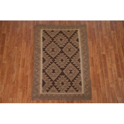 Reversible Wool Kilim Oriental Rug 4x5