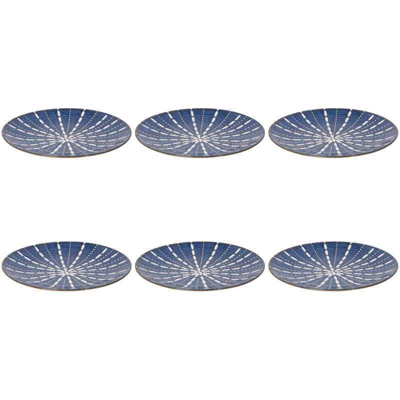 Ensemble de 6 assiettes estampées 8,5 pouces