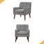 Fauteuil capitonné 25 po Mid Century-717326365