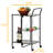 Foldable 2-Tier Open Storage Cart