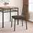 Table and 2 Upholstered Chairs/Brown
