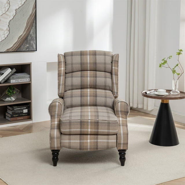 Brieuc Upholstered Recliner, Brown