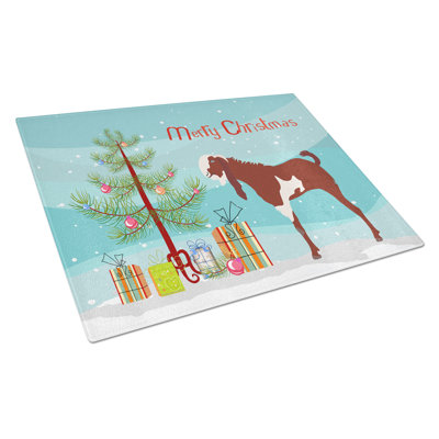 Caroline's Treasures Tempered Glass Jamnapari Goat Christmas Cutting Board