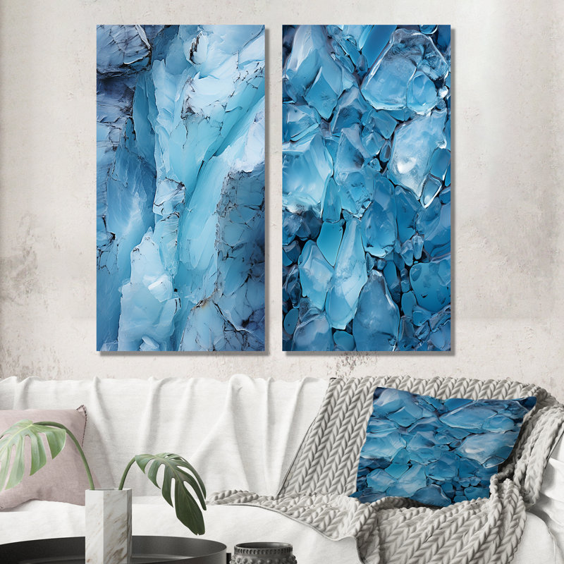 Glacier Glaciers Edge "Glacier Glaciers Edge" 2 - pièces sur, H 40 po x l 40 po, Toile tendue
