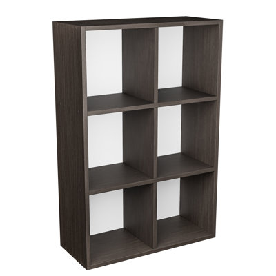 Solid Wood Decorative Storage 6-Cube Bookcase Ariana 7.2