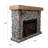 Glenbrook River Rock Mantel & 28" Firebox CL-2409M-RR-28