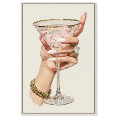 Reproduction d'art sur toile Champagne Aura II par Art Remedy