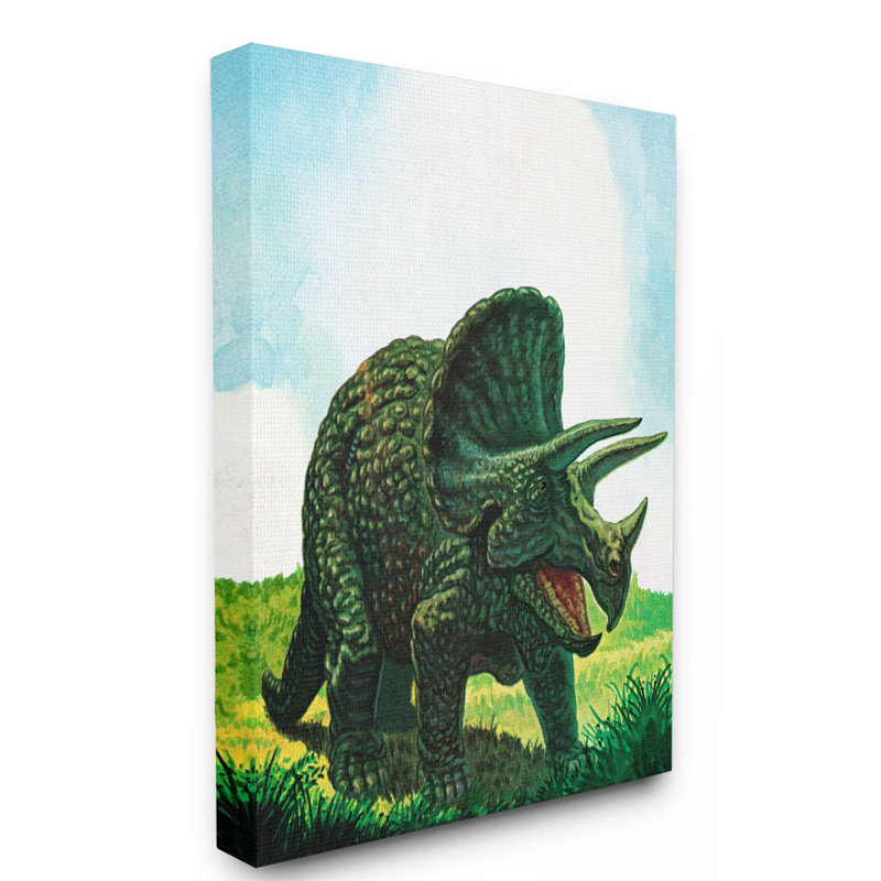 Art sur fond de dinosaure Levins, Toile tendue, H 48 po x l 36 po