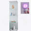Vitrine blanche en verre avec quatre tablettes