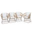 Chaise de salle à manger d'extérieur MP1 - Structure en acier tressé et beige, capacité de poids de 300 lb, coussin inclus