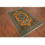 Tapis oriental indien à motif géométrique orange 4 x 6