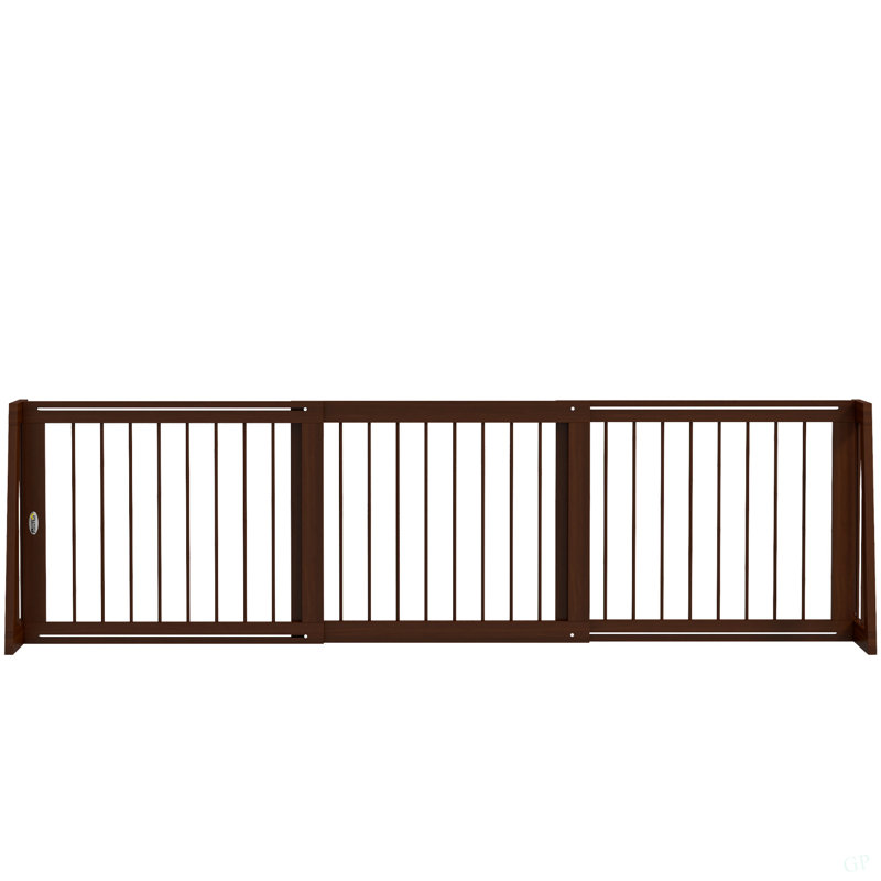 Barrière pour animaux autoportante en bois Pawhut