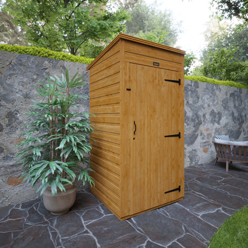 TigerFlex® Modular Buildings 3ft. W x 3ft D Solid Wood Shiplap Pent Tool Shed