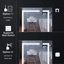 Armoire à miroir encastrée ou à surface 30 po H avec désembueur et tablettes réglables H-1309786627-1326561375