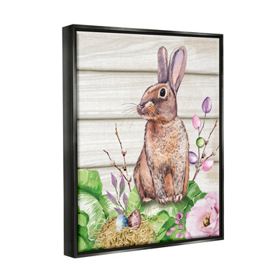 «Spring Flower Garden Country Rabbit Floater», art mural par ND Art