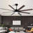 72 in. 8-Blade Black Low Profile Ceiling Fan with Integrated LED, Two-Toned Blades