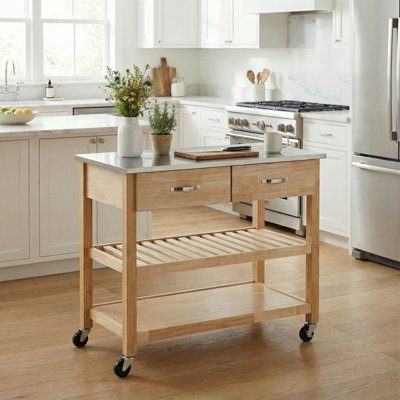 Chariot de cuisine Cherise avec comptoir personnalisable