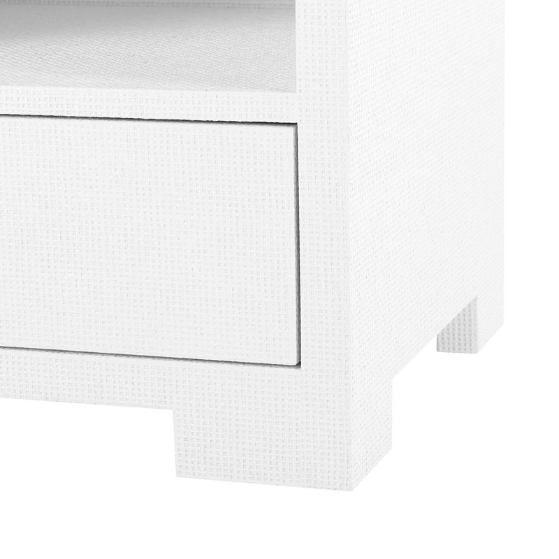 Fedor Accent Chest, White Grasscloth
