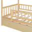 Lit de maison en bois avec lit gigogne simple-1103066552-1103066554