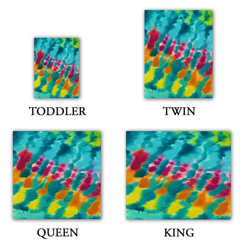 Ensemble de housse de couette en microfibre DiaNoche par Rachel Brown - Tie Dye Trance